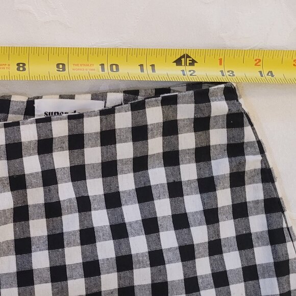 🌹SOLD🌹 superdown Gingham White/Black High-Waisted Straight Leg Pants NWOT🌹 - Picture 9 of 14